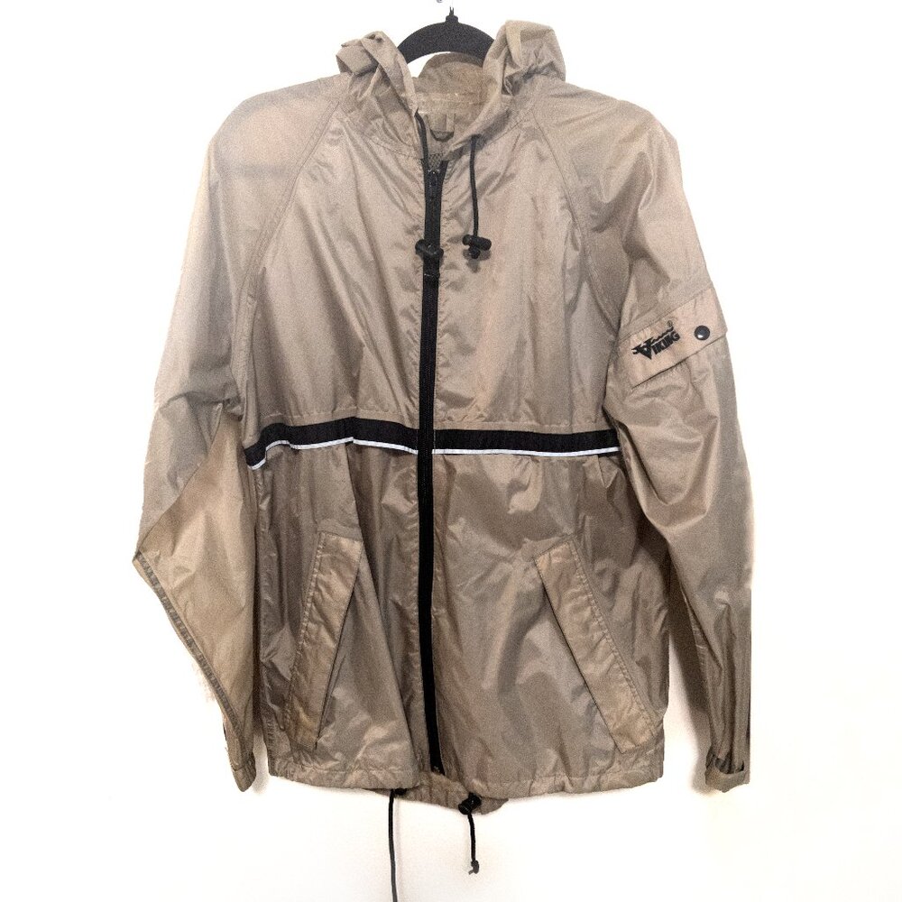 Vintage Viking Cyclopack Packable Jacket Size Small Beige Outdoors Athleisure